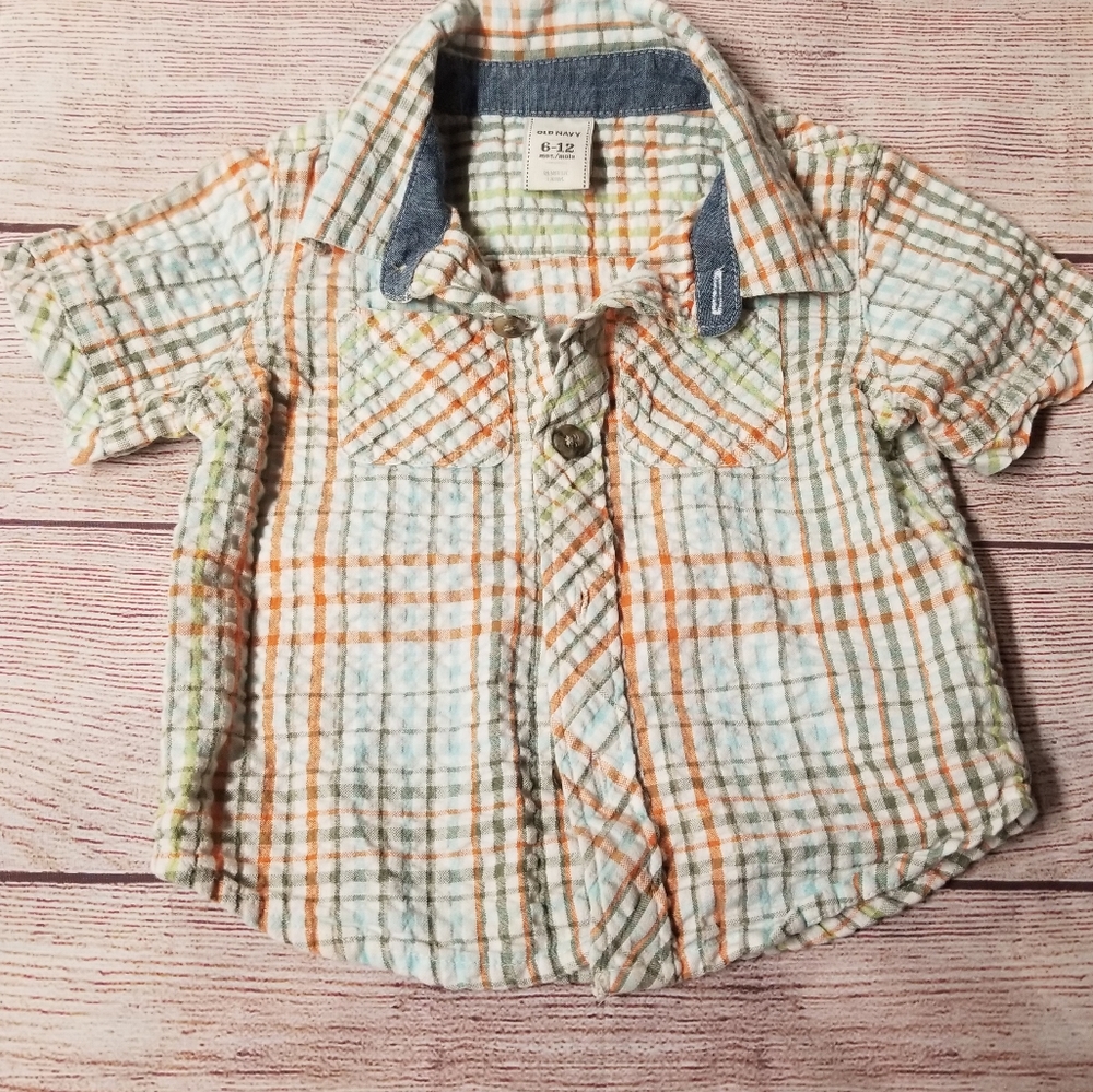 Baby boy 6-12 month button down tee